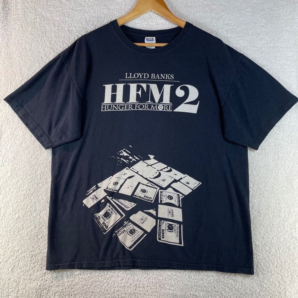 Vintage 2010 Lloyd Banks HFM2 Hunger For More 2 T-Shirt Black XL G-Unit Hip Hop